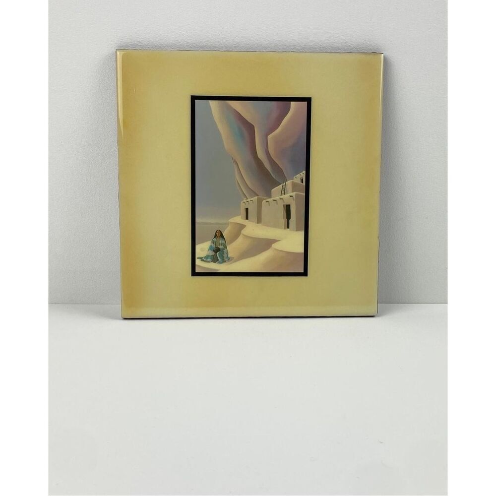Deborah Hiatt Endless Sky Ceramic Tile Wall Hanging Decor 8x8 Southwestern USA D